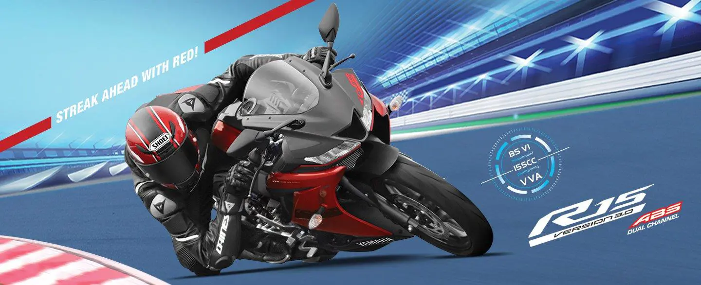 Yamaha R15 V3 Metallic Red Official Banner