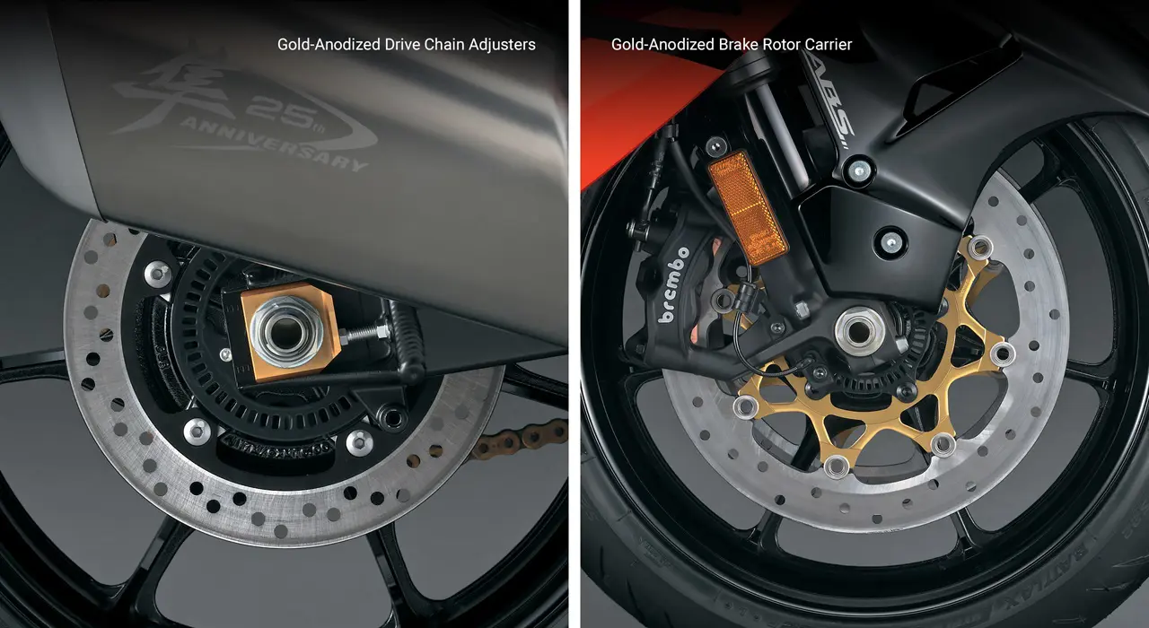 Suzuki Hayabusa 25th Anniversary Edition Gold Anodized Drive Chain & Brake Rotor Carrier