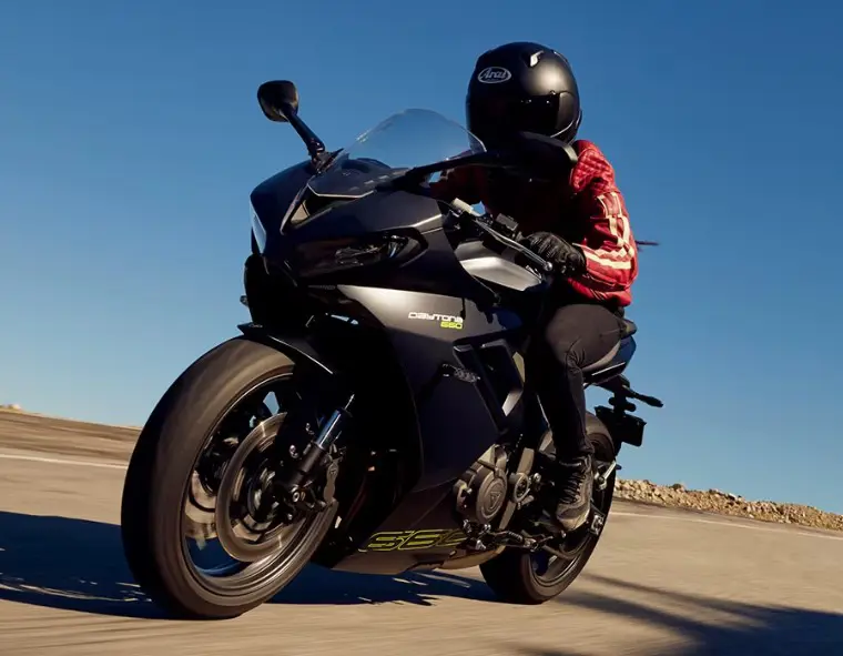 Triumph Daytona 660 Action Shot