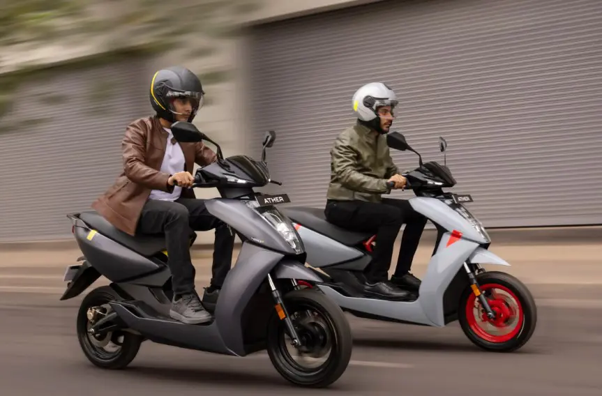 Ather 450 X Action Shot