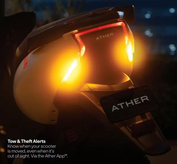 Ather 450 X Tow & Theft Alerts