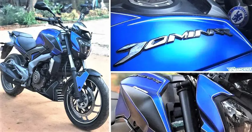 Bajaj Dominar 400 Satin Blue Edition by WrapCraft
