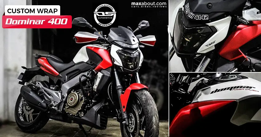 Bajaj Dominar Power Cruiser in 'Matte Chrome Red & White' by DS Design