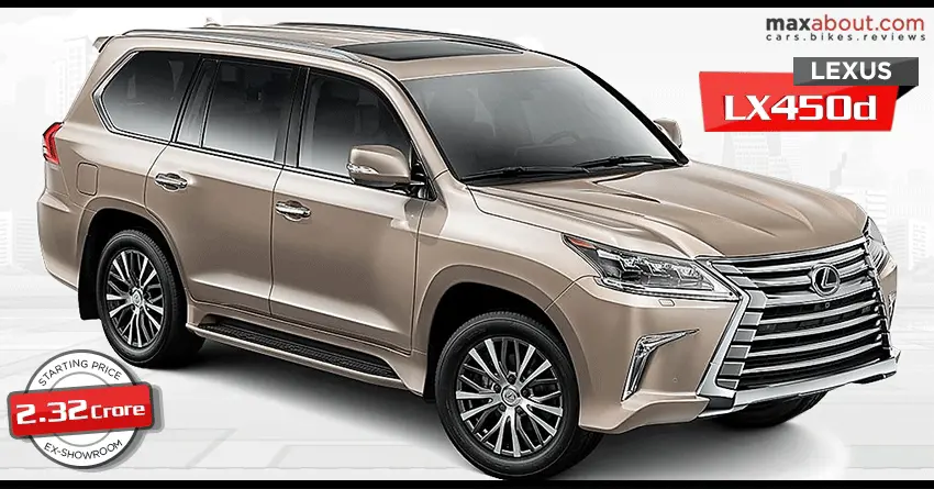 Lexus LX450d SUV is Priced @ INR 2.32 Crore (Ex-Showroom Delhi)