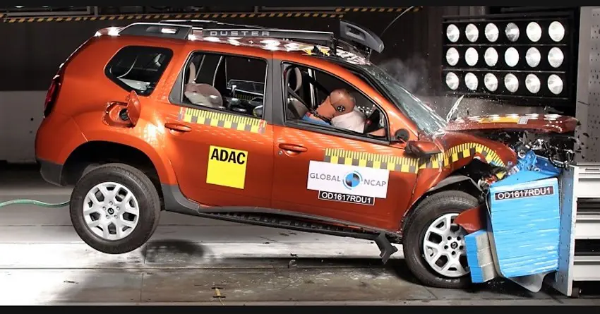 Base Model of Renault Duster Scores 0 Stars in Global NCAP Crash Test