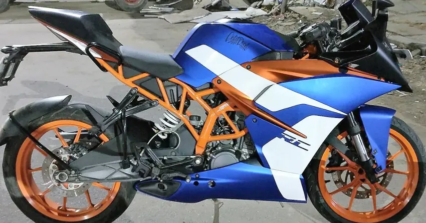 KTM RC 200 Matte Chrome Blue Edition by A-Wraps (Chennai)