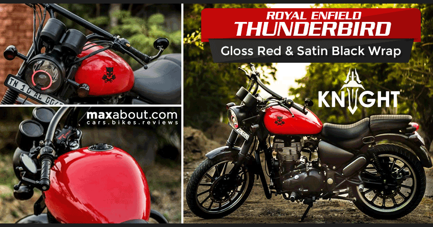 Royal Enfield Thunderbird Gloss Red & Satin Black Edition by Knight Auto Customizer