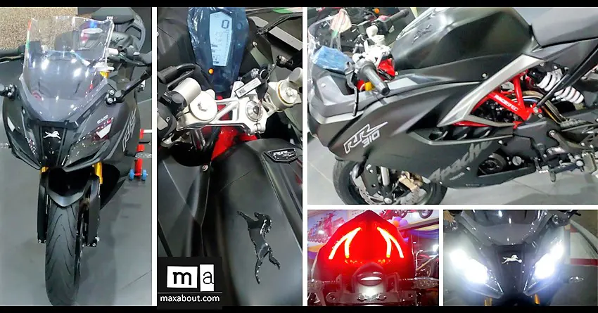 TVS Apache RR 310 Live Photos, Reaches Dealerships for Test Ride