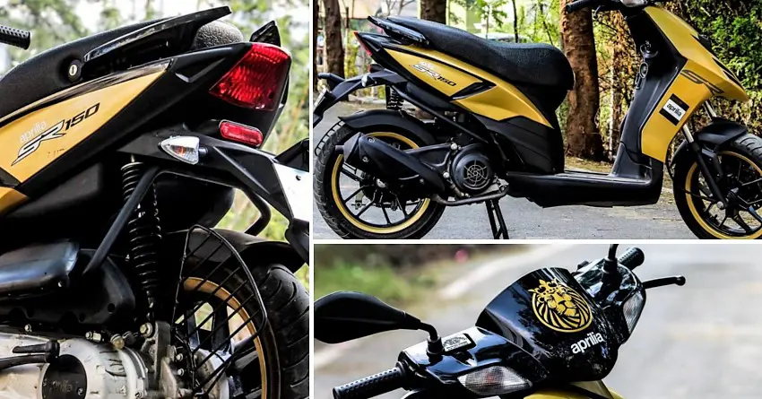 Meet Aprilia SR150 Gold Edition by Dhana Stickers (Chennai)