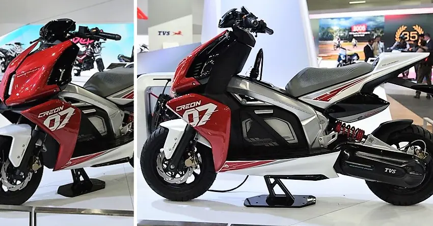 Auto Expo 2018: TVS Creon e-Scooter Unveiled
