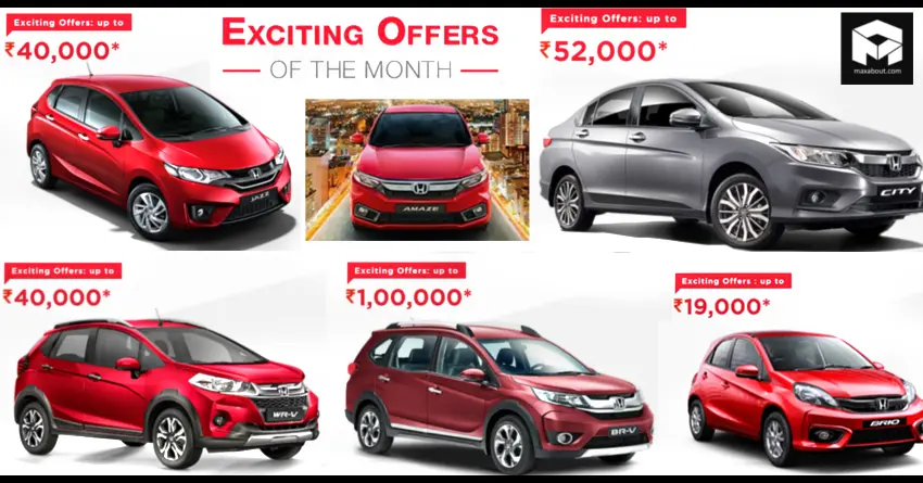 Honda Cars India Offering Discounts of Up to INR 1 Lakh