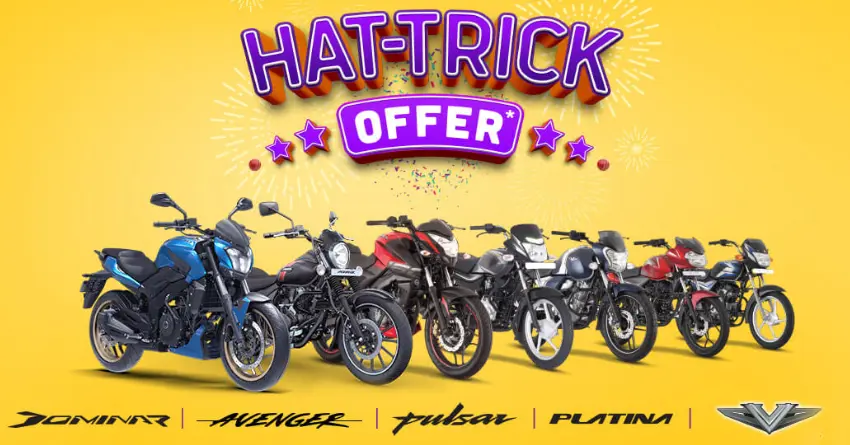 Bajaj Hat-Trick Offer: 5 Year Warranty + 2 Year Free Service + 1 Year Free Insurance