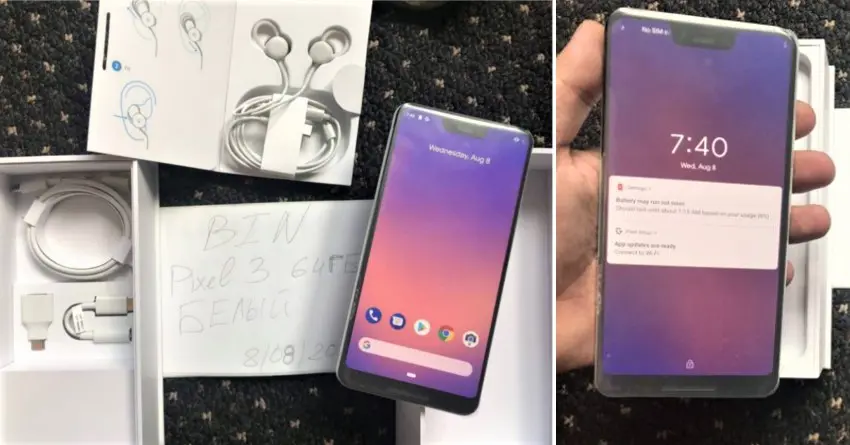 Google Pixel 3 XL Specs & Photos Leaked