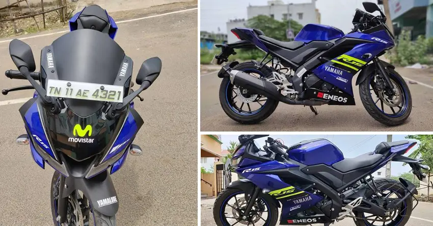 Yamaha R15 Version 3 Movistar Edition by Dhana Stickers (Chennai)