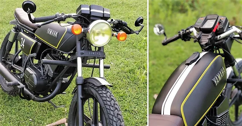 Meet Yamaha RX100 Cafe Racer Edition by Vedansh Automobile (Dehradun)