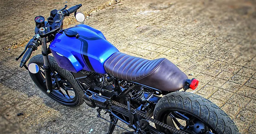 Perfectly Modified Yamaha RX135 Cafe Racer by Shivshahi Customs