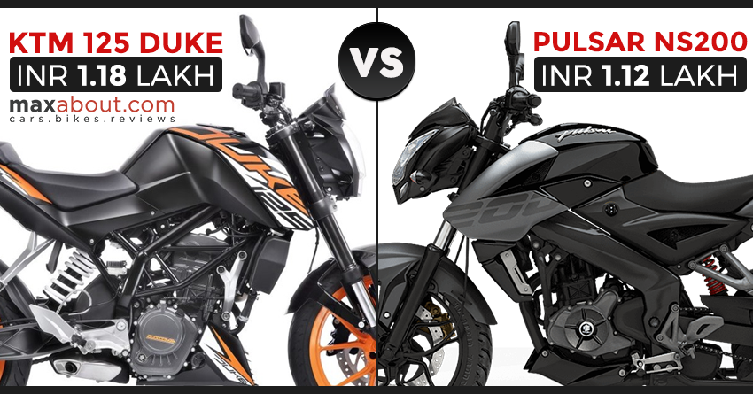 KTM 125 Duke vs Bajaj Pulsar NS200 (Specification & Price Comparison)