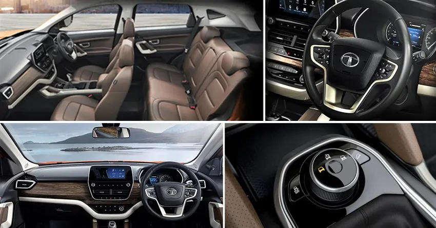 Tata Harrier SUV Interior Photos Officially Revealed