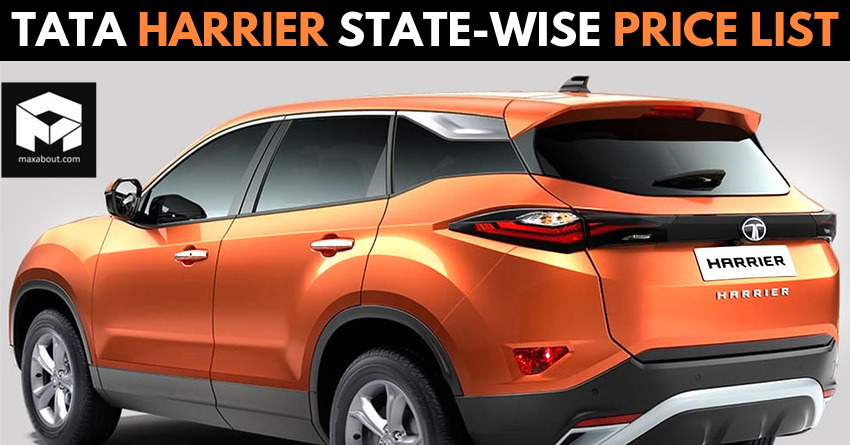 Tata Harrier State-Wise Ex-Showroom Price List in India