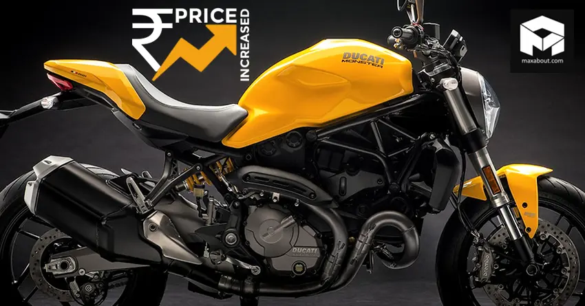 Ducati Monster 821 Price Increased by INR 1.48 Lakh in India