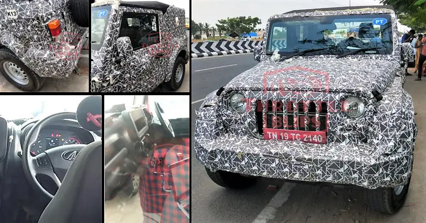 Next-Gen Mahindra Thar Exterior & Interior Photos Leaked