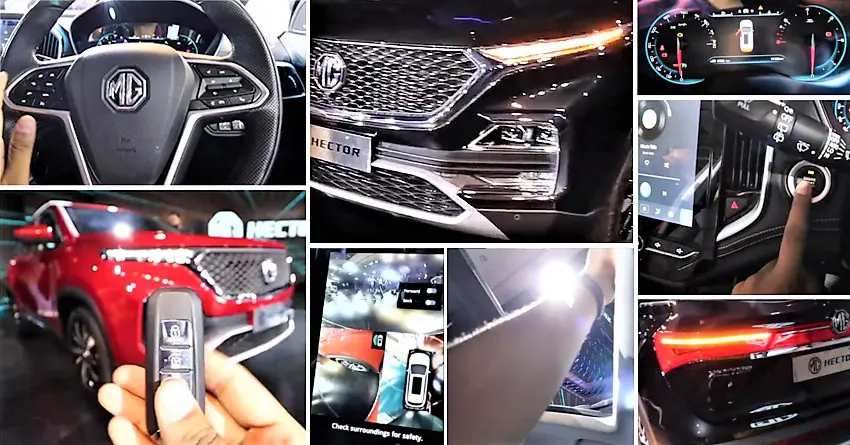 MG Hector SUV Detailed Walkaround Video Review [Hindi]