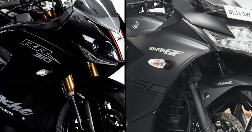 2019 TVS Apache RR 310 vs Suzuki Gixxer SF 250
