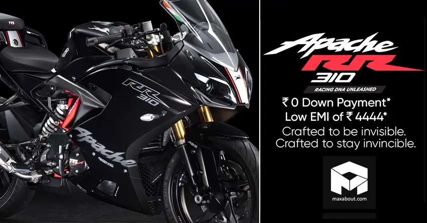 It's Official: TVS Apache RR310 Available with 0 Downpayment & Low EMI