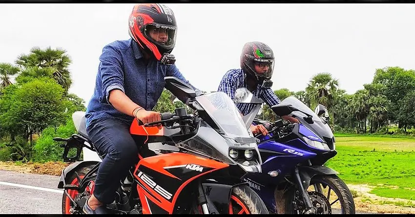 Drag Race: KTM RC 125 vs Yamaha R15 Version 3