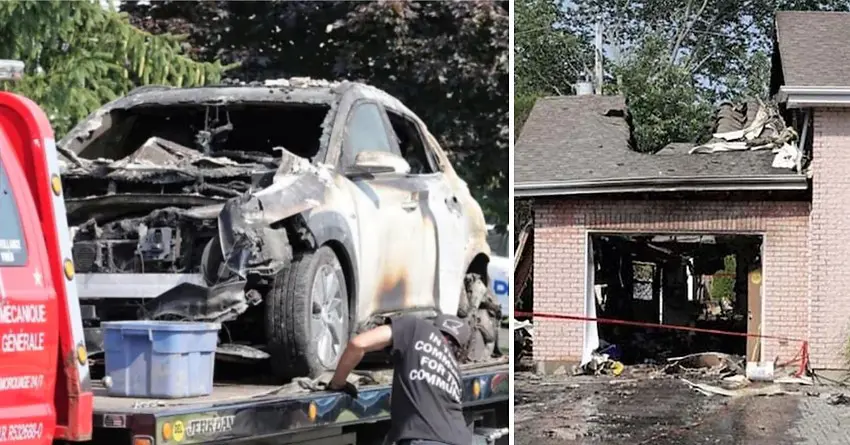 Hyundai Kona Electric Explodes Inside a Garage in Canada