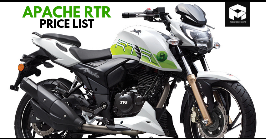 TVS Apache RTR Series Price List in India [Full Lineup]