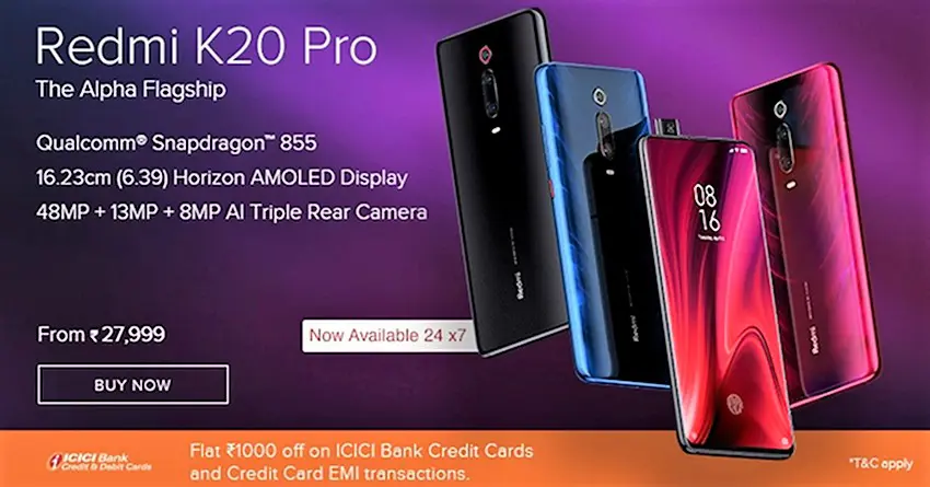 Redmi K20 and Redmi K20 Pro Goes on Open Sale in India