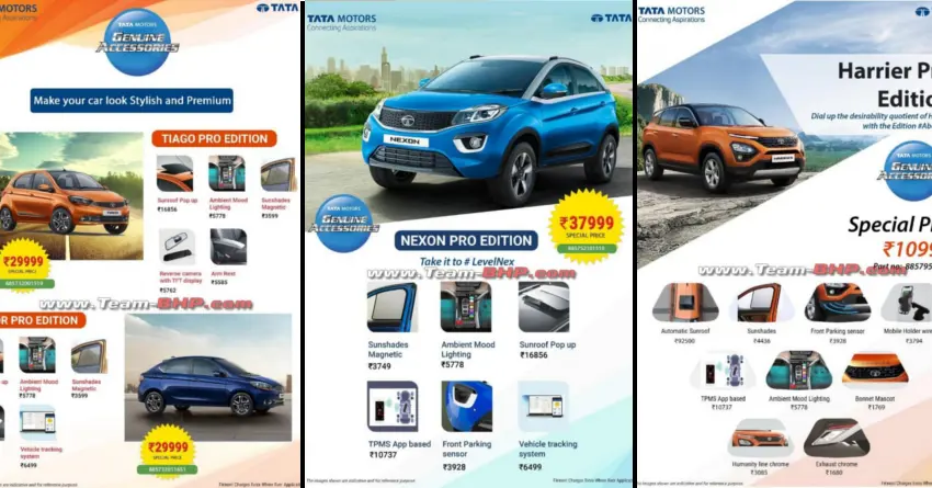 Tata PRO Package Accessories Detailed Price List Revealed