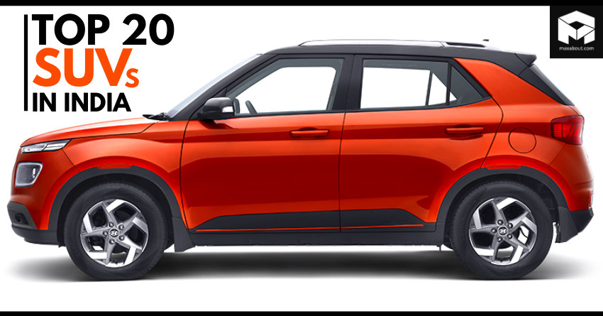 Top 20 Best-Selling SUVs in India in December 2019