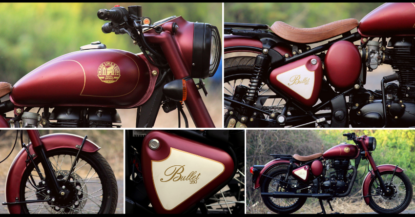 Meet Matte Maroon Royal Enfield Retro 350 by JEDI Customs