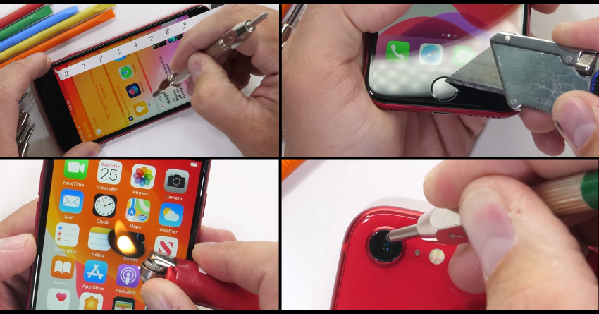 2020 Apple iPhone SE Durability Test by JerryRigEverything