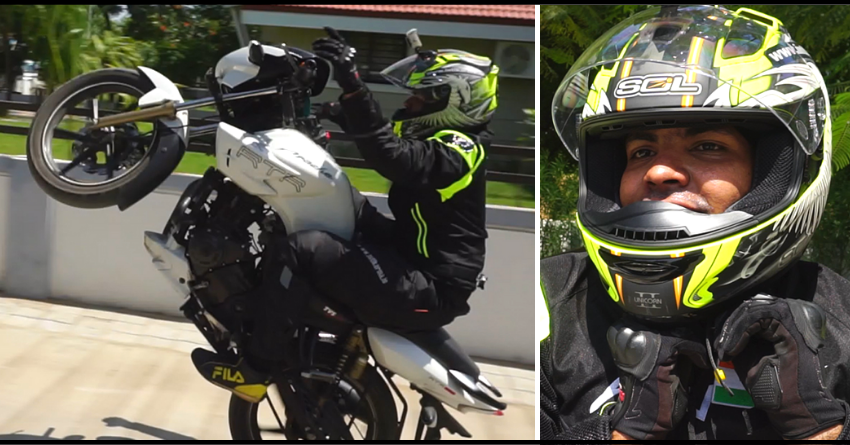 Longest Bike Wheelie Record Created by Rohitesh (Without Using Hands)