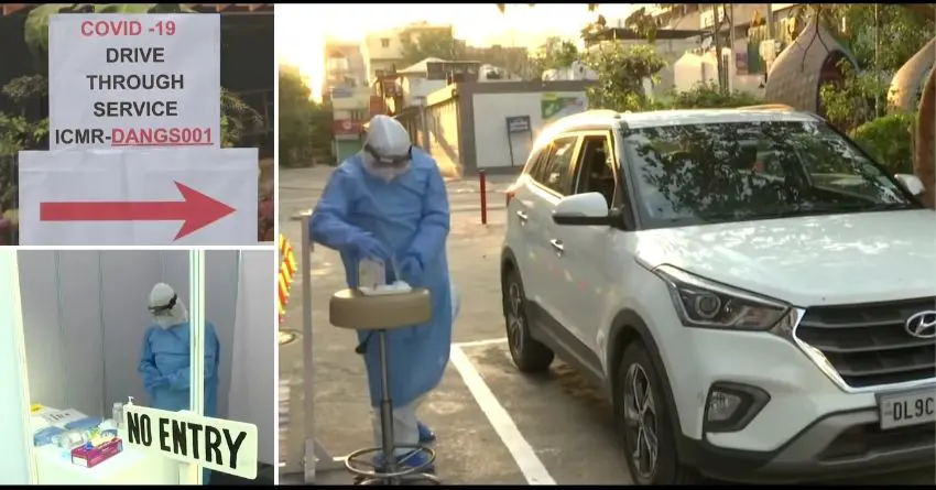 India's 1st Drive-Through COVID-19 Testing Facility Opens in Delhi