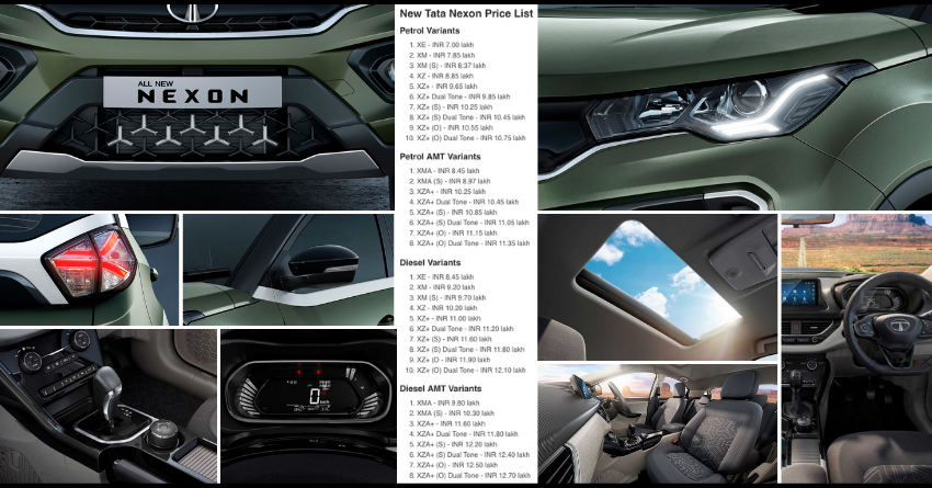New Tata Nexon SUV Variant-Wise Price List (36 Variants!)
