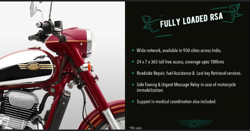 Jawa Roadside Assistance (RSA) Launched @ INR 1,050