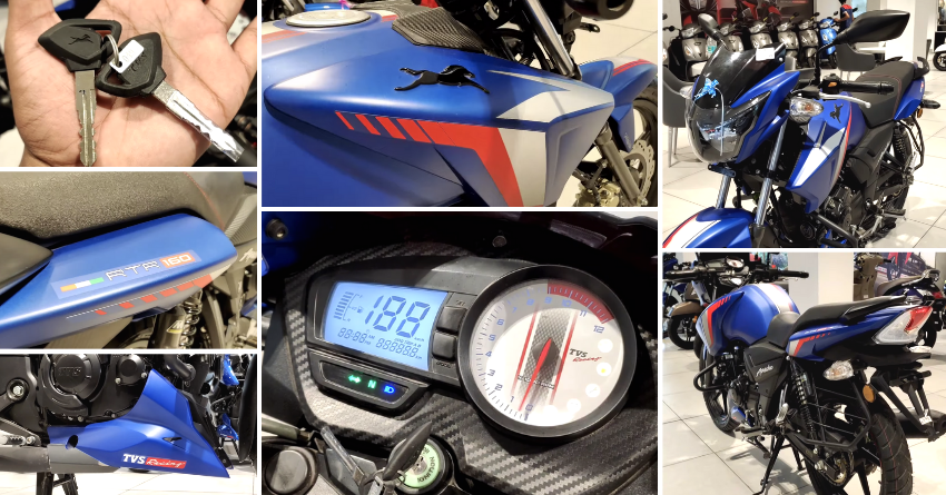 Matte Blue TVS Apache RTR 160 2V Walkaround Video by MRD