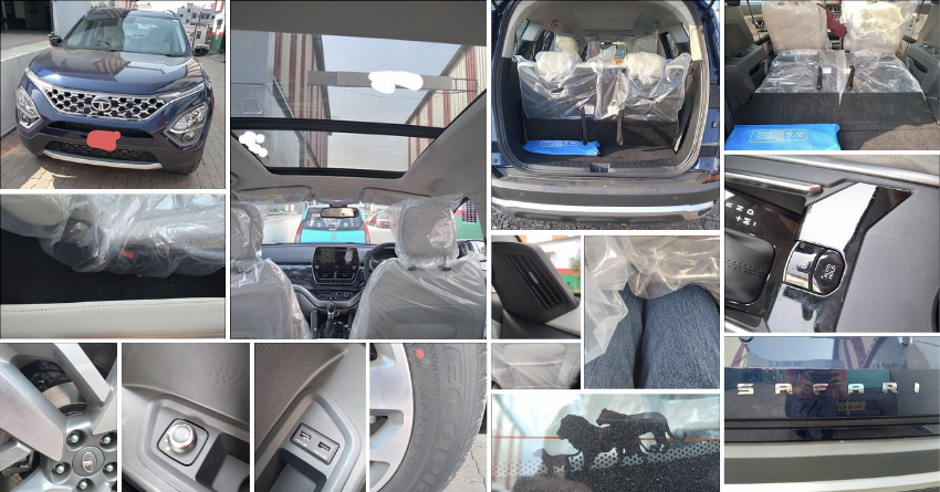 6-Seater 2021 Tata Safari XZA Plus Spotted Ahead of Launch