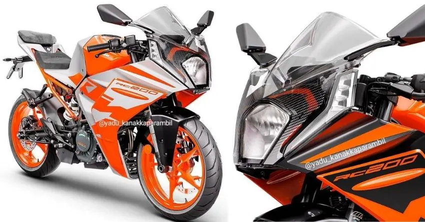 New KTM RC 200 Fully Revealed; Gets TFT Console Like Duke 390!