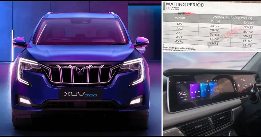 Mahindra XUV700 AX7L Waiting Period Extended Up to 75 Weeks!