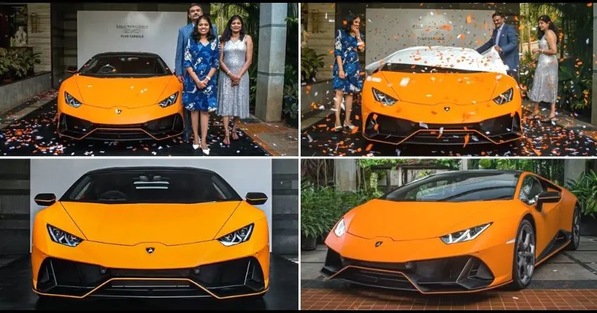 India's 1st Lamborghini Huracan EVO Fluo Capsule Delivered