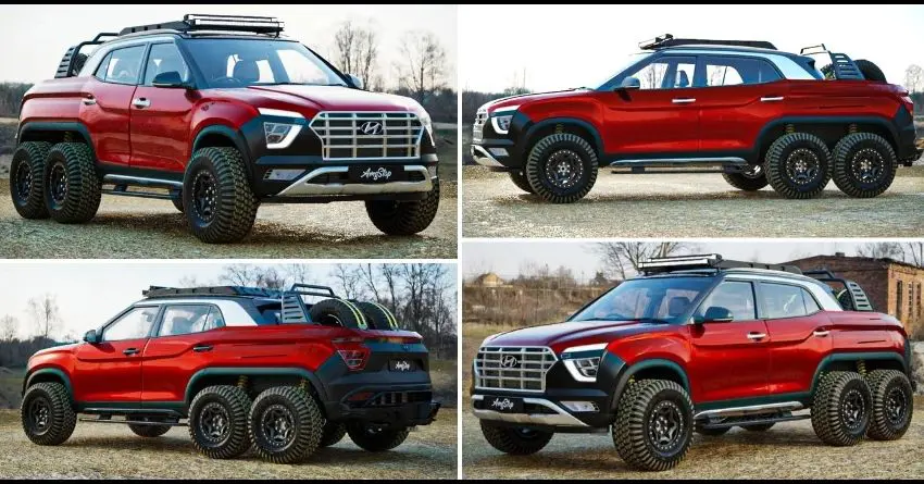 Meet Hyundai Creta 6x6 By Amogh Renuse - Digital Renderings