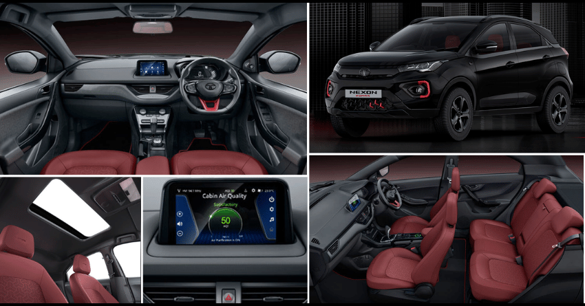 Tata Nexon Dark RED Edition Official Photos and Price List in India