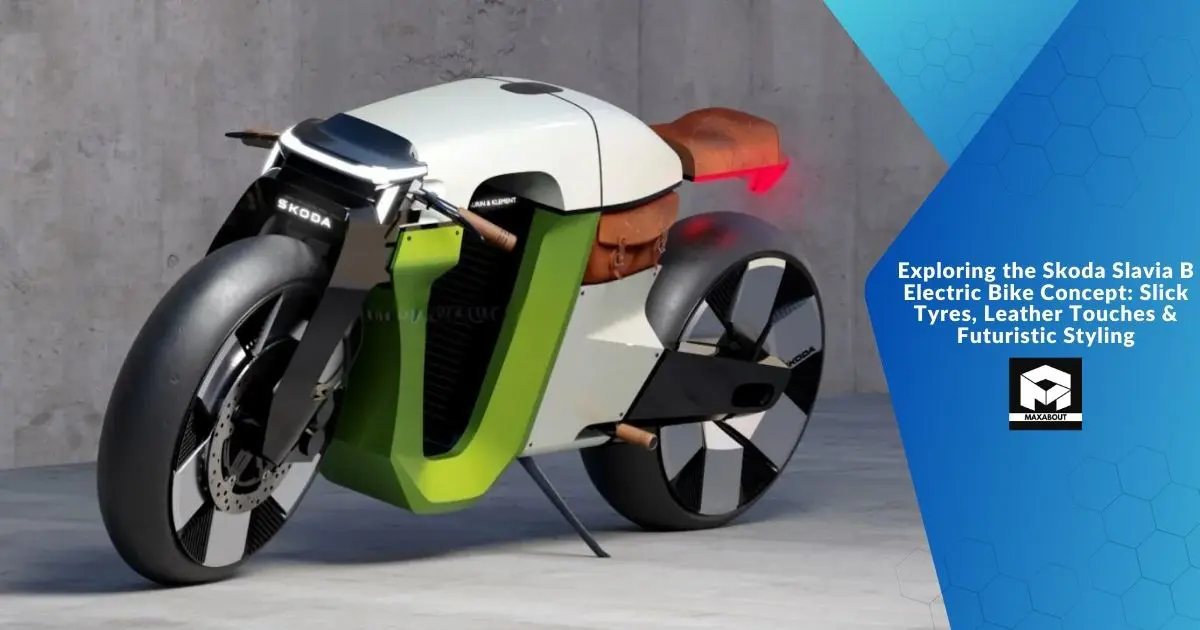 Exploring the Skoda Slavia B Electric Bike Concept: Slick Tyres, Leather Touches & Futuristic Styling