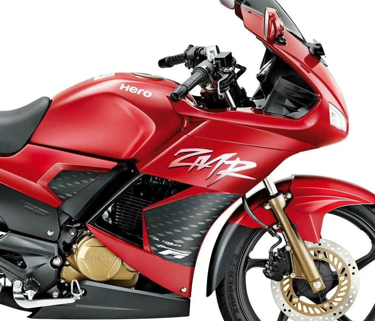 2014 New Hero Karizma ZMR Close-up 'Red'