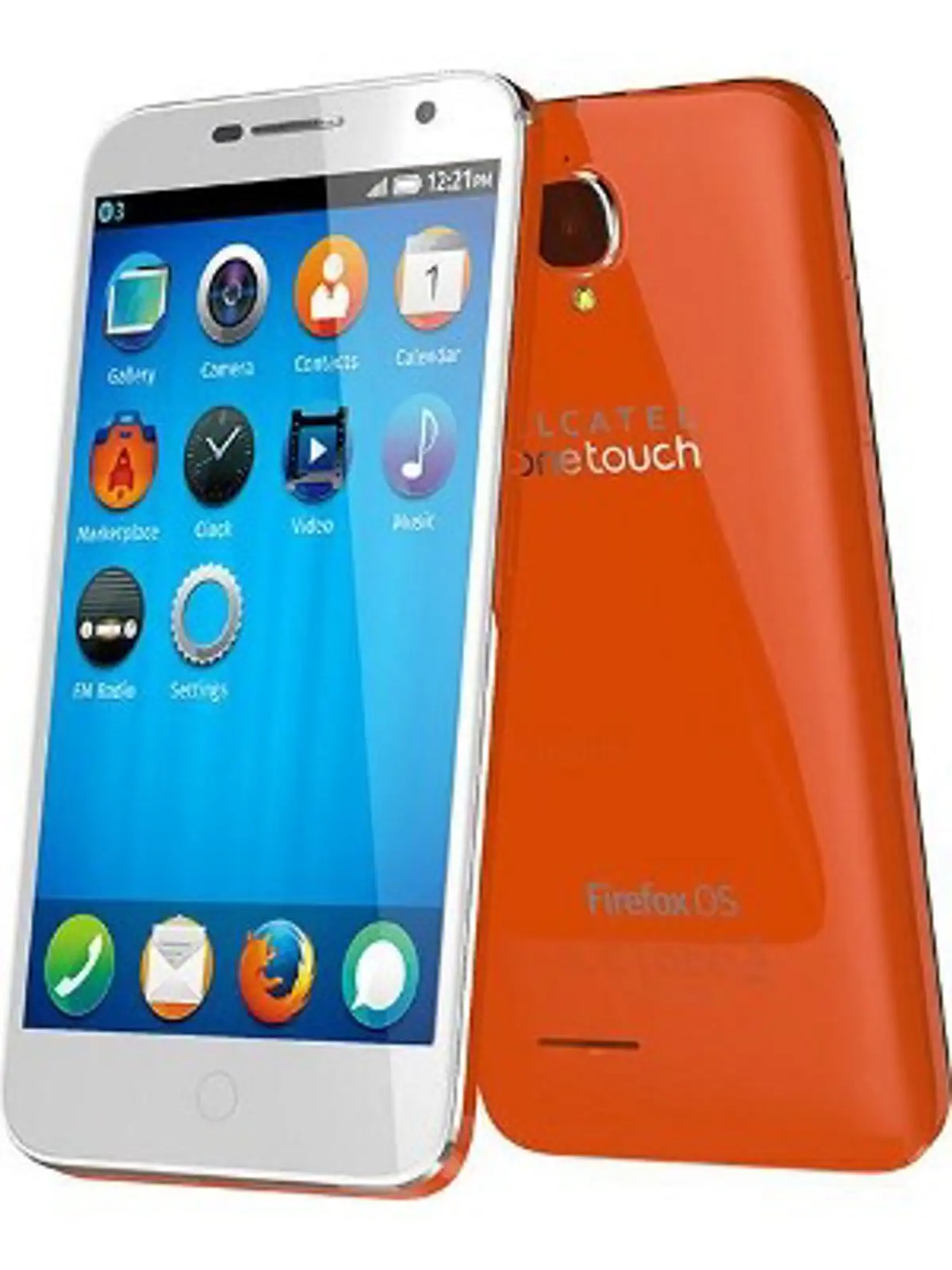 Alcatel One Touch Fire E Front & Rear View
